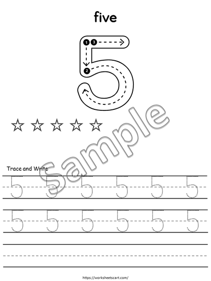 30 Number Tracing Worksheets, Traceable Numbers, Preschool Worksheets, 1-30 Printable Number Tracing, Kids Tracing, Handwriting Practice, WWF444