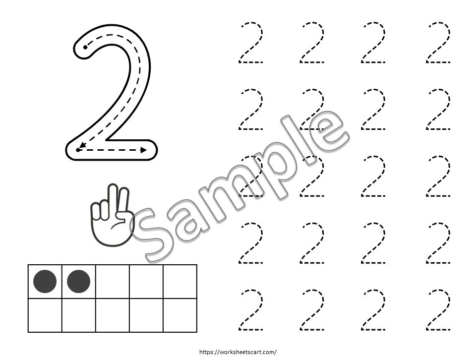 Number Tracing Worksheets 0–10 Printable for Preschool & Kindergarten | Counting Practice, Ten Frame Activities, Fine Motor Skills, WWF447