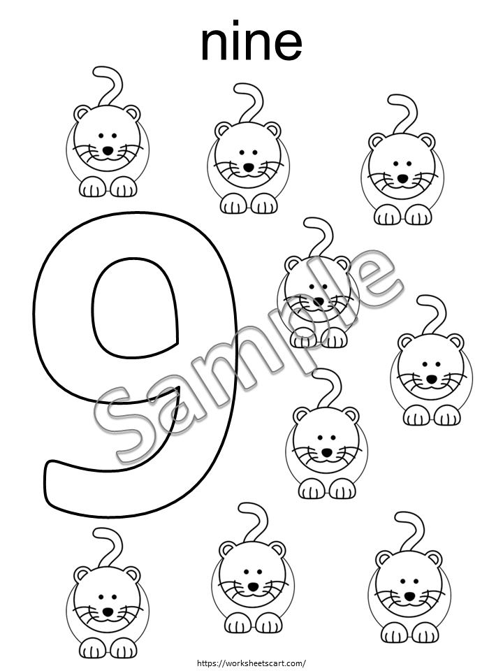 Number Coloring Pages (1-20) Printable, Preschool Worksheets, Coloring Pages for Kids,  Kindergarten Activity, Homeschool, Instant Download