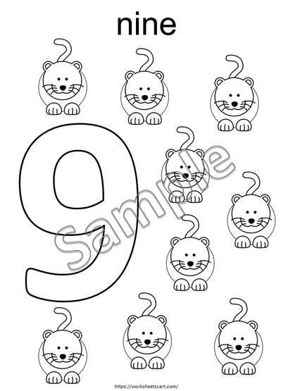 Number Coloring Pages (1-20) Printable, Preschool Worksheets, Coloring Pages for Kids,  Kindergarten Activity, Homeschool, Instant Download