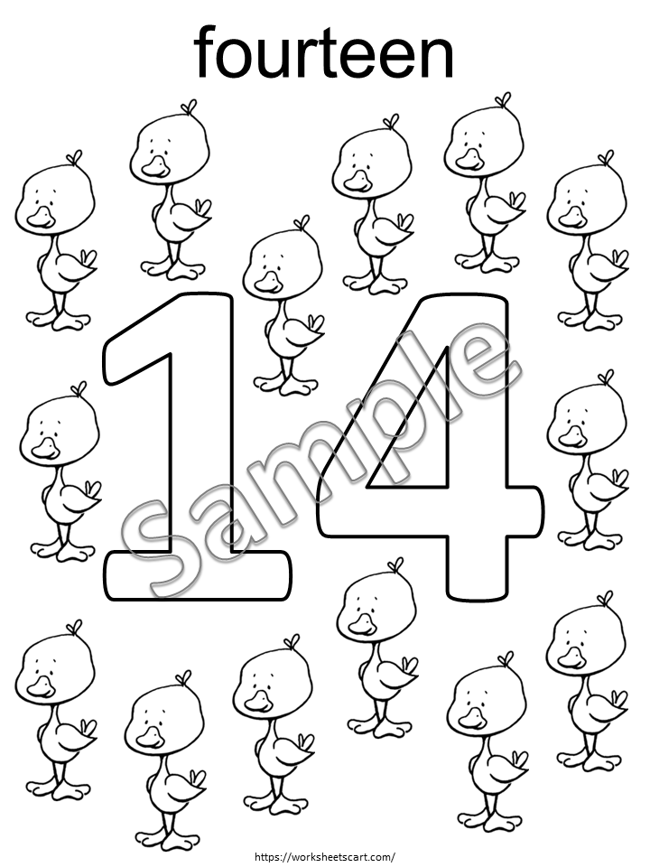 Number Coloring Pages (1-20) Printable, Preschool Worksheets, Coloring Pages for Kids,  Kindergarten Activity, Homeschool, Instant Download