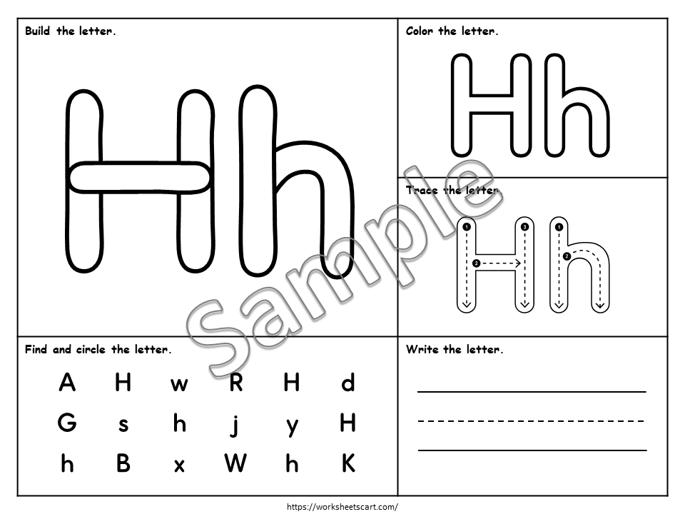 Alphabet Worksheets Printable, Alphabet Play Dough Mats, Kindergarten Letters Recognition, Tracing, Coloring, ABC Activities, Homeschool