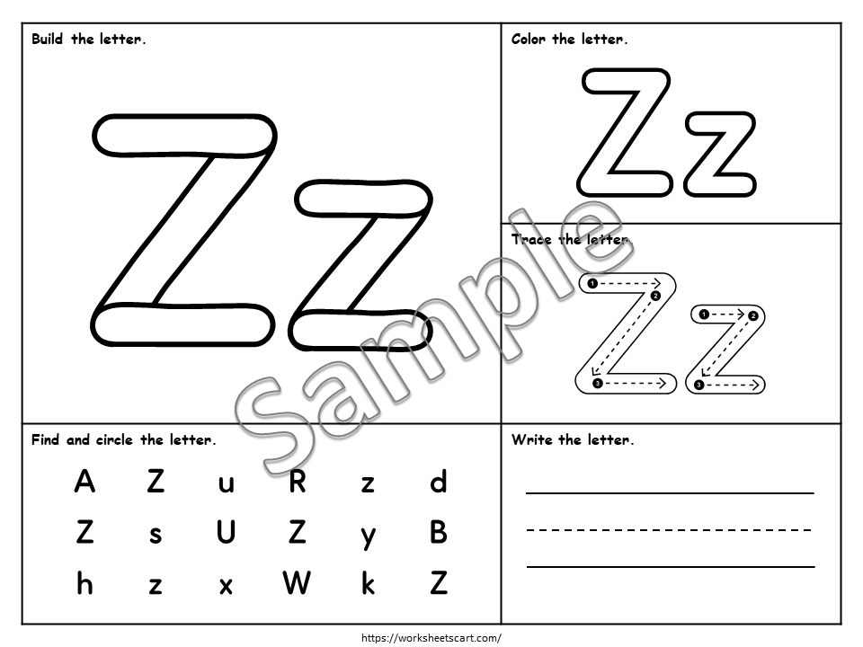 Alphabet Worksheets Printable, Alphabet Play Dough Mats, Kindergarten Letters Recognition, Tracing, Coloring, ABC Activities, Homeschool