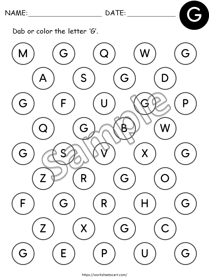 Alphabet Search Printable, Alphabet Search and Find, Alphabet Worksheets, Uppercase Dab It, Find and Dab Letters A-Z Activity, ABC Search