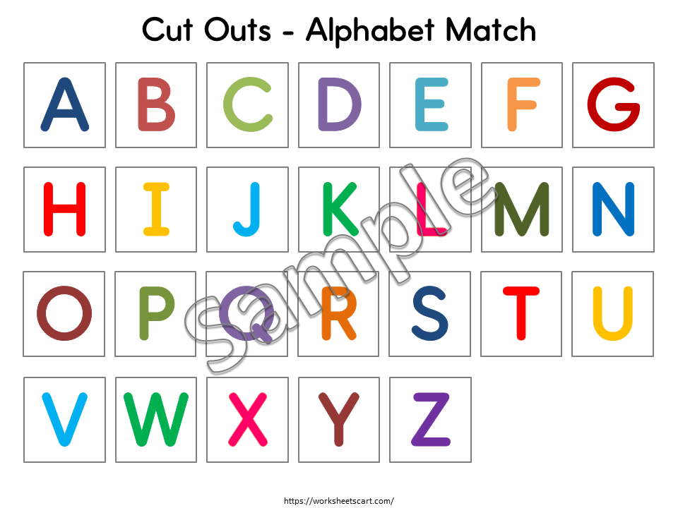 Alphabet Matching Puzzle, Learn the Letters Activity for Preschool, Uppercase Alphabet, Homeschool Kindergarten Worksheet, Busy Book Binder