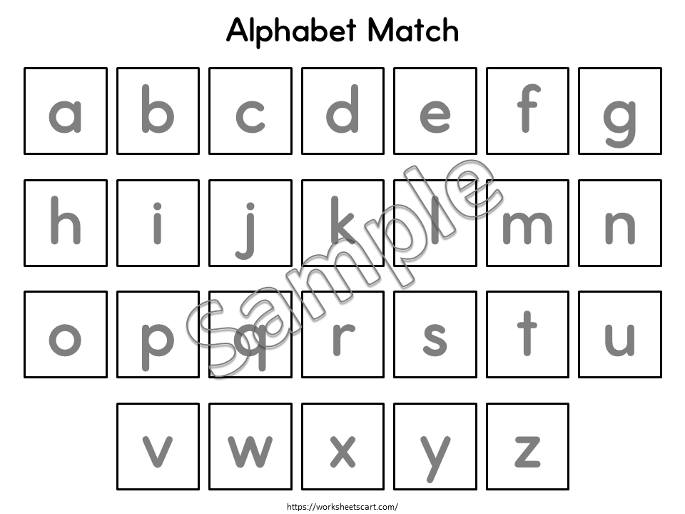 Alphabet Matching Mat, Letters Activity for Preschool, ABC Printable, Homeschool Kindergarten Worksheet, Busy Book Binder, Digital Download