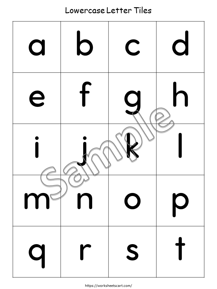 Alphabet Tiles Cards Printable for Preschool, Uppercase and Lowercase, Letters Tiles, Numbers 1-20 Cards, Word Work, Spelling Activity