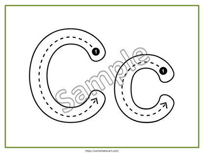 Alphabet Tracing Cards, Letter Tracing, Letter of the Alphabet Worksheets, Preschool Flashcards Printable, ABC Cards, Preschool Curriculum, WWF478