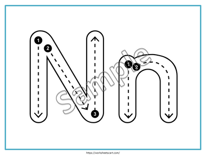 Alphabet Tracing Cards, Letter Tracing, Letter of the Alphabet Worksheets, Preschool Flashcards Printable, ABC Cards, Preschool Curriculum, WWF478