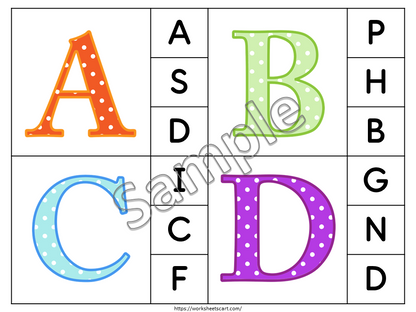 Alphabet Clip Cards Phonics, A-Z Letters Flashcards, Alphabet Matching Activity, Letter Sounds, Preschool Printable, ABC Cards, Kindergarten, WWF479