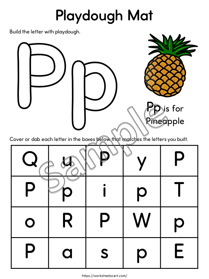 Preschool Alphabet Play Dough Mats Printable, Play Doh Activity, ABC Tracing Practice for Homeschool, Pre-K, Kindergarten, Letter Formation, WWF487