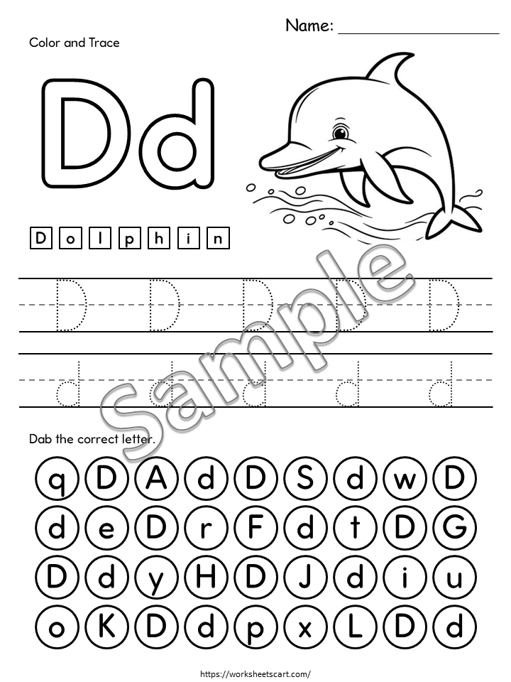 Alphabet Worksheets Printable | ABC Letter Tracing, Coloring & Dot the Letter | Alphabet Activities for Preschool | PreK and Kindergarten, WWF506