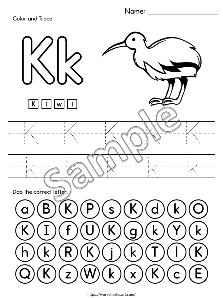 Alphabet Worksheets Printable | ABC Letter Tracing, Coloring & Dot the Letter | Alphabet Activities for Preschool | PreK and Kindergarten, WWF506