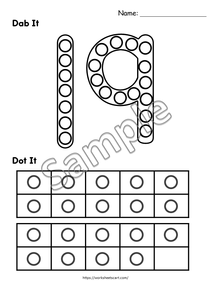 Do a Dot Number Printable for Toddlers | Number Dab and Dot Worksheets 1-20 | Dot marker Activity for Preschool and Kindergarten, WWF507