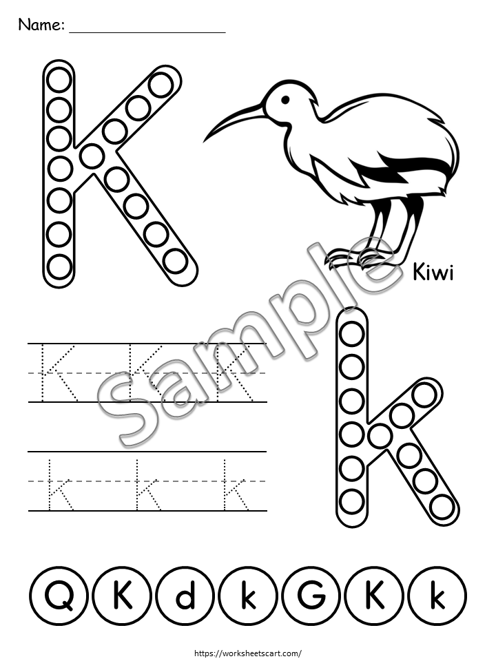 Dot the Letters Alphabet Worksheets | Upper & Lowercase Tracing + Dot Marker Activities | A-Z Printable for Preschool and Toddlers, WWF508
