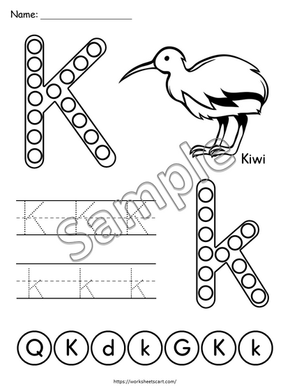 Dot the Letters Alphabet Worksheets | Upper & Lowercase Tracing + Dot Marker Activities | A-Z Printable for Preschool and Toddlers, WWF508