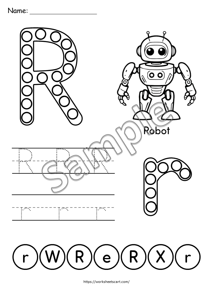 Dot the Letters Alphabet Worksheets | Upper & Lowercase Tracing + Dot Marker Activities | A-Z Printable for Preschool and Toddlers, WWF508