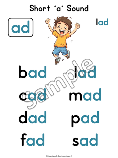 Phonics Patterns Book Printable | Reading Practice for Kids | Early Reader Phonics, WWF509