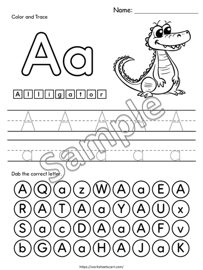 269 Alphabet Letters Printable Worksheets, Letter of the Week,  A to Z Letter Sounds, Learn to Write, Preschool Kindergarten Homeschool, WWF511
