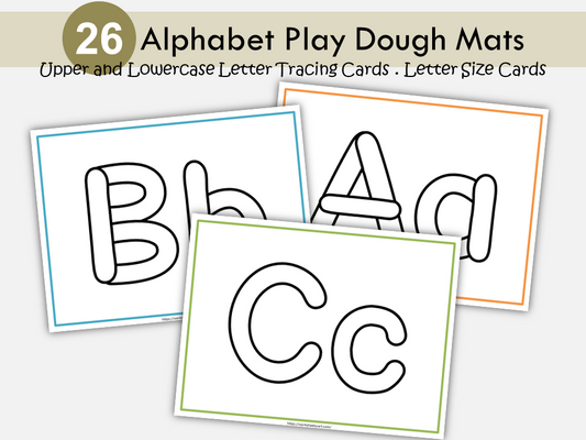 Alphabet Playdough Mats | Uppercase & Lowercase Letter Formation Printable for Preschool, WWF513