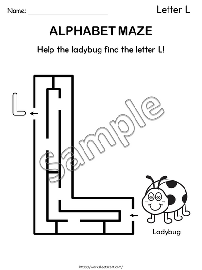 Alphabet Letter Mazes A–Z Worksheets Printable | Fun Phonics & Alphabet Activities for Kids, WWF514