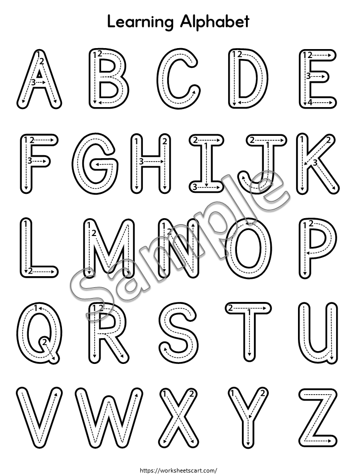 Alphabet and Number Tracing Worksheet | A to Z Letters and Numbers 0-20 | Handwriting Practice Printable, WWF515