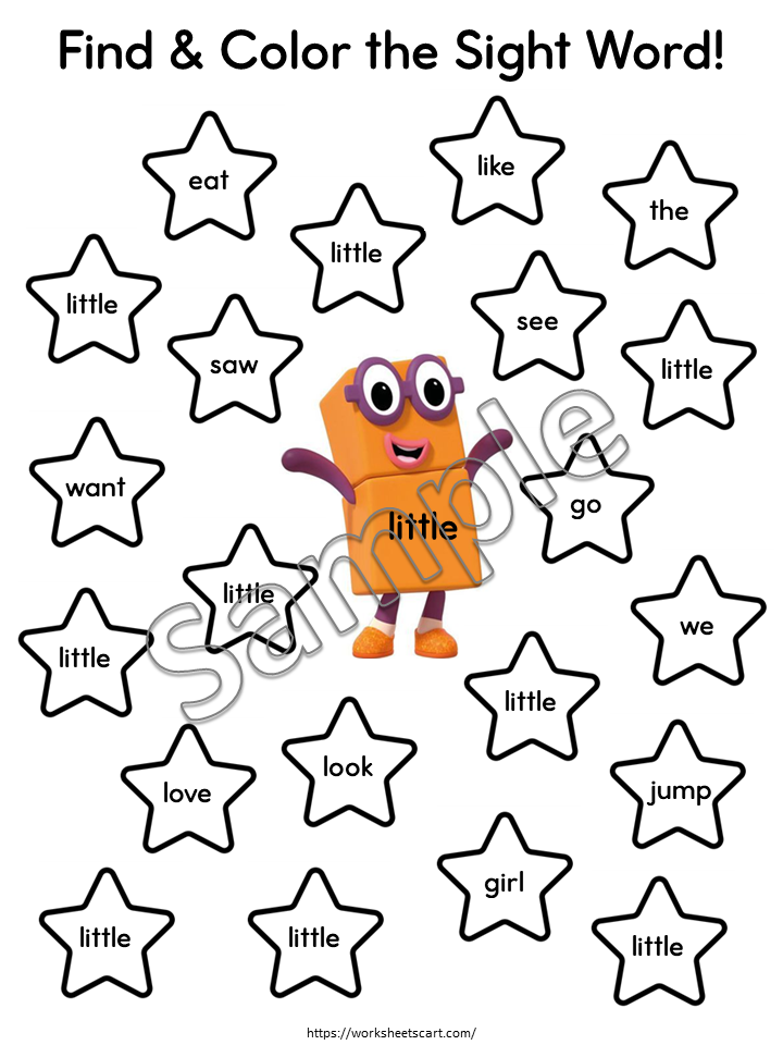 Kindergarten Sight Word Search Worksheets Printable | 58 Fun Word Find Pages, WWF523