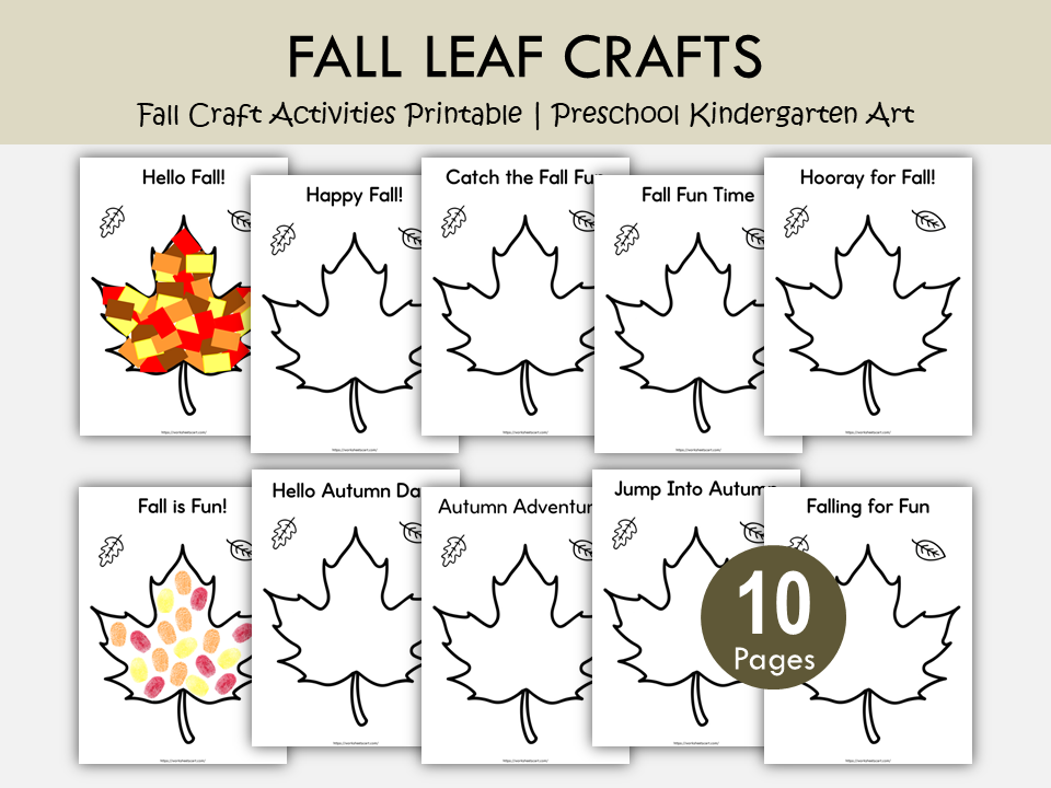 Fall Crafts Worksheet Fall Craft Activities Printable for Kids | Autumn Leaf Art for Prescho ...