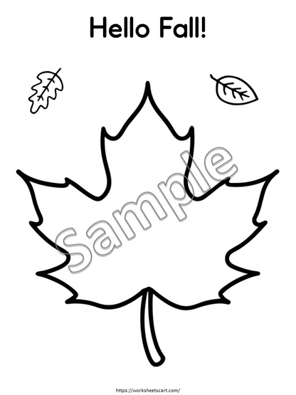 Fall Craft Activities Printable for Kids – Tear, Paste & Paint Autumn Leaf Art, WWF525
