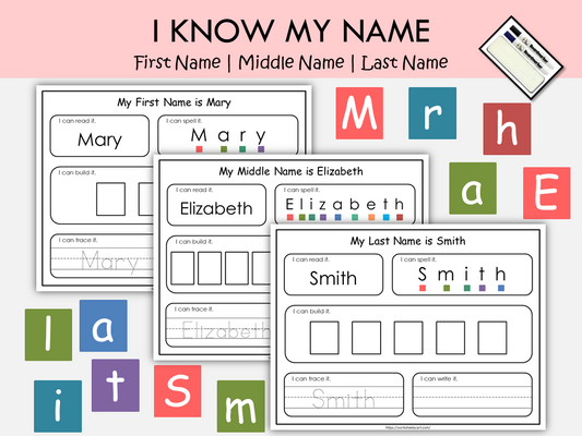 Dry Erase Name Mat Printable – Name Tracing Practice for Preschool, Kindergarten & Montessori, WWF536