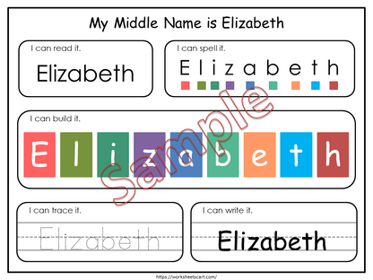 Dry Erase Name Mat Printable – Name Tracing Practice for Preschool, Kindergarten & Montessori, WWF536