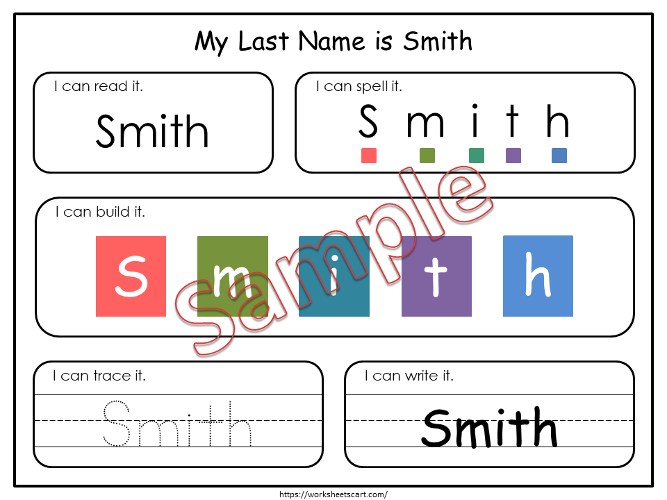 Dry Erase Name Mat Printable – Name Tracing Practice for Preschool, Kindergarten & Montessori, WWF536