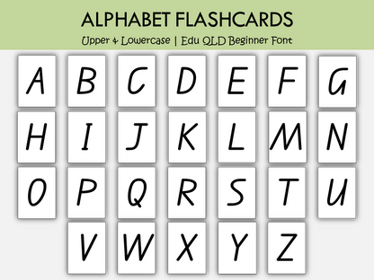 Printable Alphabet Flashcards A–Z (Uppercase, Lowercase & Aa) — 78 Black & White Cards (A4), WWF544