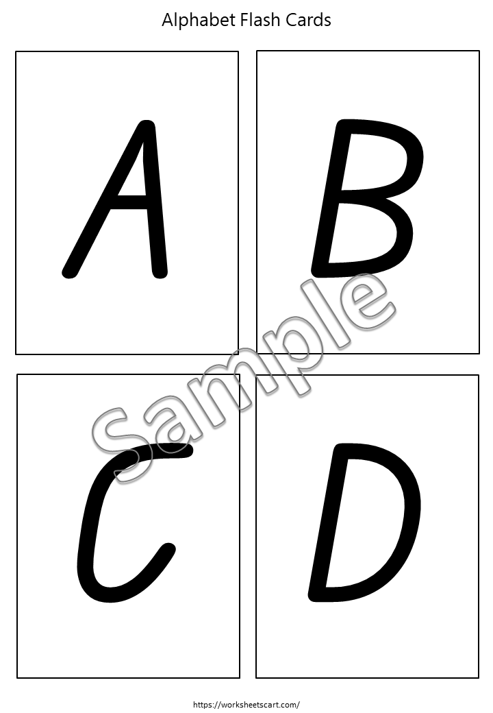 Printable Alphabet Flashcards A–Z (Uppercase, Lowercase & Aa) — 78 Black & White Cards (A4), WWF544