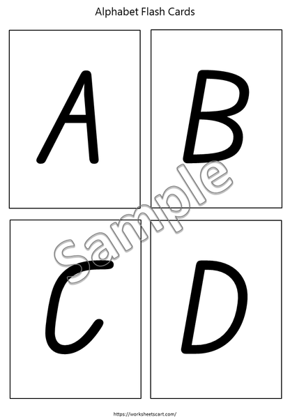 Printable Alphabet Flashcards A–Z (Uppercase, Lowercase & Aa) — 78 Black & White Cards (A4), WWF544