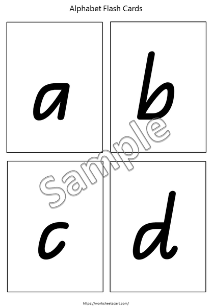Printable Alphabet Flashcards A–Z (Uppercase, Lowercase & Aa) — 78 Black & White Cards (A4), WWF544