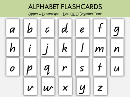 Printable Alphabet Flashcards A–Z (Uppercase, Lowercase & Aa) — 78 Black & White Cards (A4), WWF544