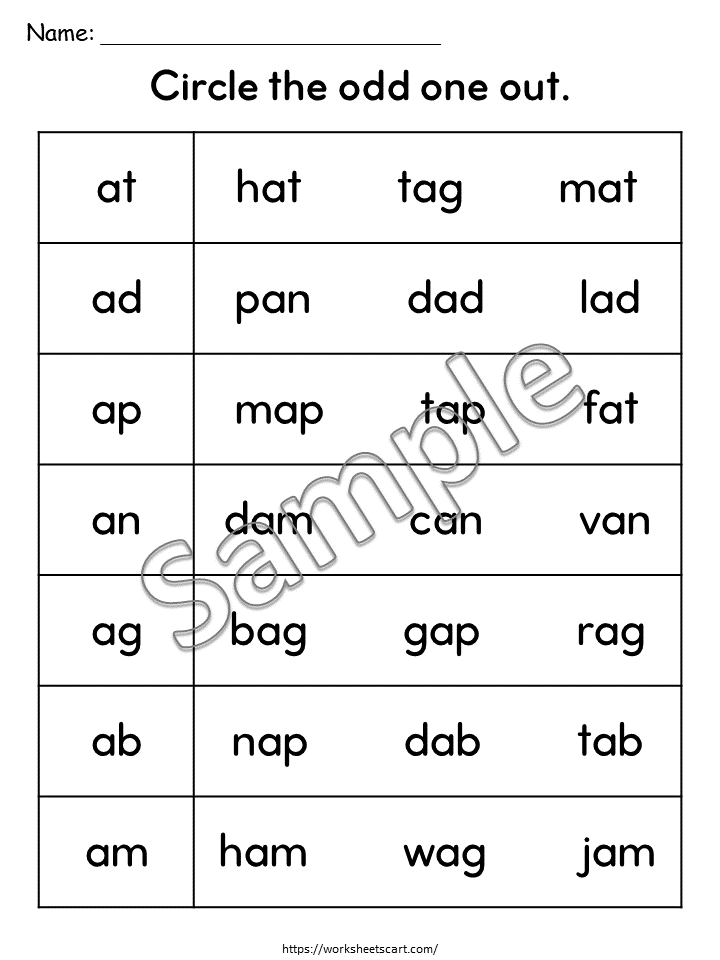CVC Reading Worksheets PDF | Short Stories with Questions | Phonics Activities for Kindergarten & 1st Grade | Read and Draw | Word Families Bundle, WWF546