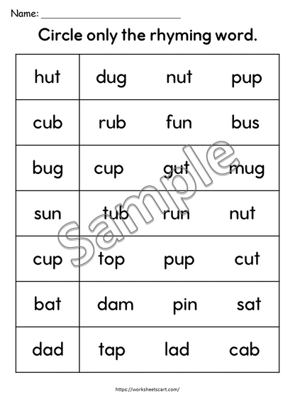 CVC Reading Worksheets PDF | Short Stories with Questions | Phonics Activities for Kindergarten & 1st Grade | Read and Draw | Word Families Bundle, WWF546