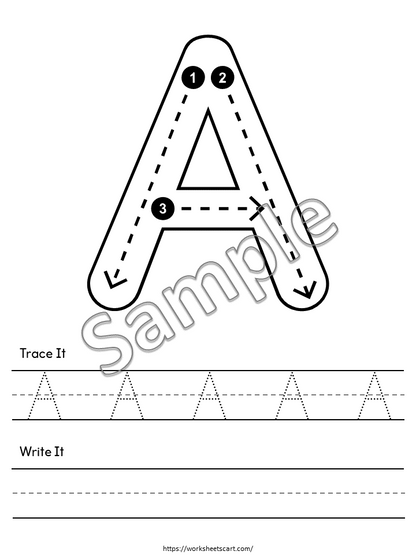 Alphabet Tracing Worksheets A–Z Printable | Uppercase & Lowercase Handwriting Practice for Kindergarten & Preschool Kids, WWF548