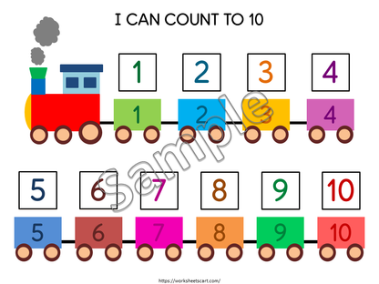 Number Matching Game Printable | Numbers 1-10 Activity for Preschool & Kindergarten, WWF552