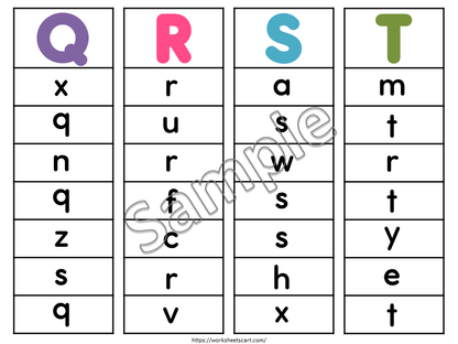 Alphabet Clip Cards Printable | Uppercase Lowercase Letter Matching Activity for Preschool & Kindergarten, WWF554