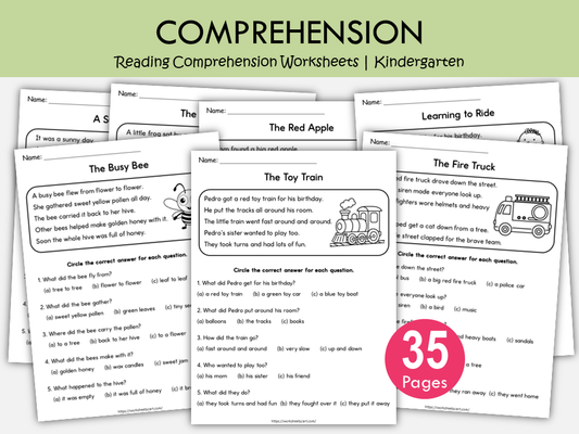 Kindergarten Reading Comprehension Worksheets PDF | Grade 1 Reading Passages with Questions | Printable Reading Activities, WWF556