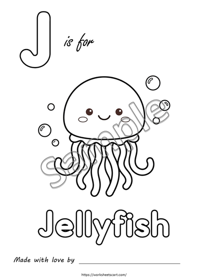 ABC Baby Shower Coloring Book Printable | Animal Alphabet Coloring Pages PDF | Baby Shower Activity Game, WWF565