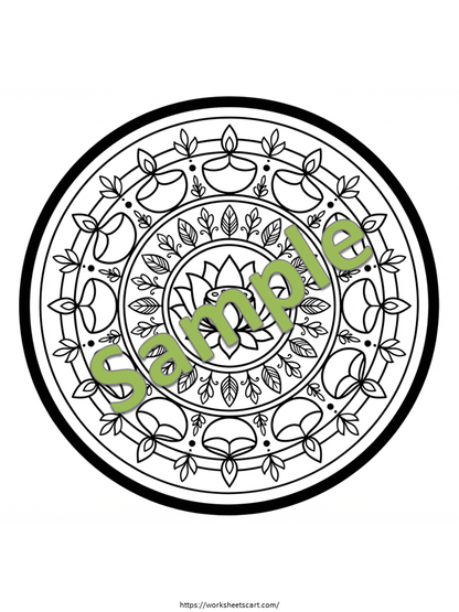 Diwali Rangoli Coloring Pages for Kids | Printable Diwali Craft Activity, WWF566