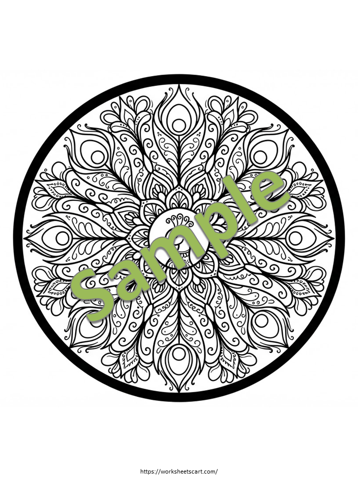 Diwali Rangoli Coloring Pages for Kids | Printable Diwali Craft Activity, WWF566
