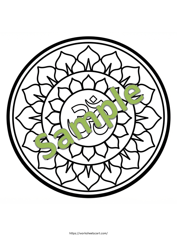 Diwali Rangoli Coloring Pages for Kids | Printable Diwali Craft Activity, WWF566
