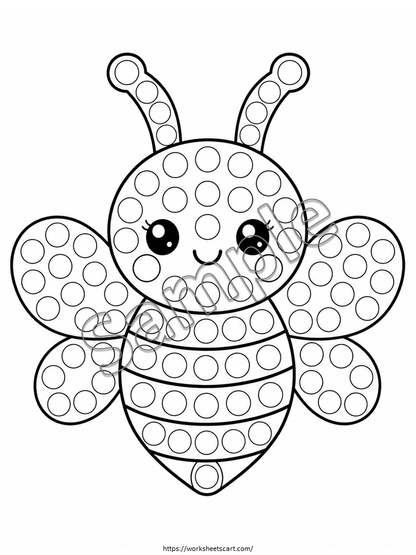 Insect Dot Marker Pages Printable PDF | Bug Do a Dot Activity for Preschool & Toddlers, WWF569