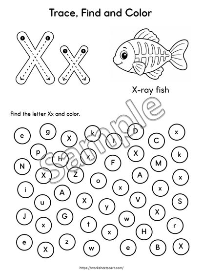 Alphabet Letter Recognition Worksheets | Uppercase & Lowercase Tracing | Preschool Kindergarten, WWF570