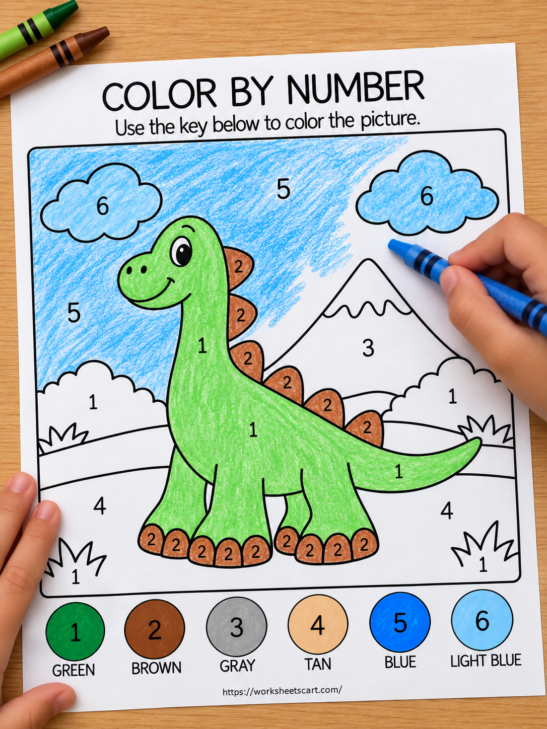Color by Number Worksheets for Kids | 50 Printable Preschool Activities, WWF575